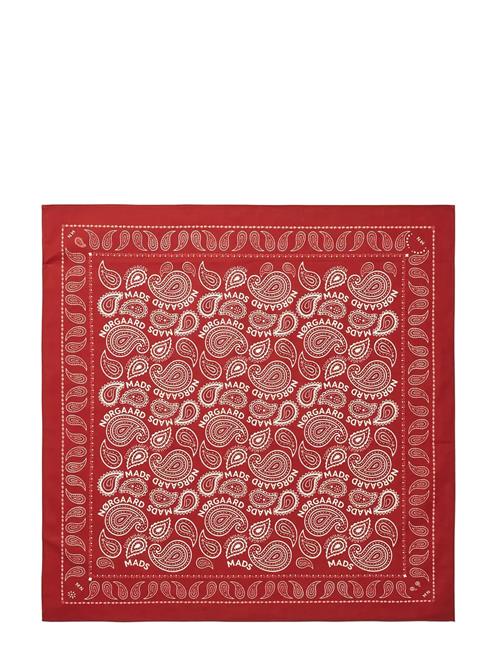 Soft Cotton Paisley Scarf Solid Mads Nørgaard Red