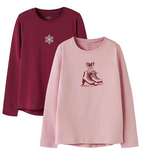 Name It Bluser - 2-Pak - NkfVix - Keepsake Lilac/Burgundy Snowfl