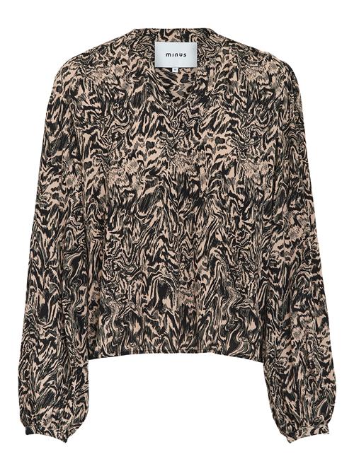minus Bluse 'Juvia'  beige / sort