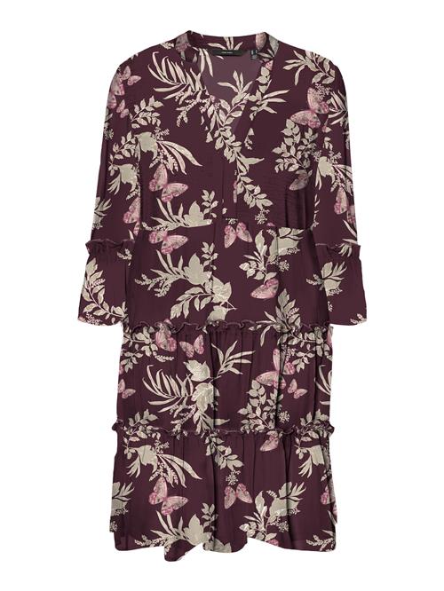 VERO MODA Kjole 'EASY JOY'  mint / pink / vinrød