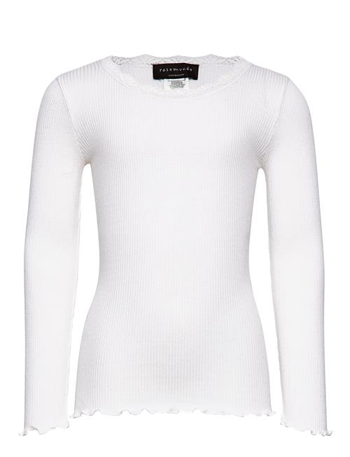 Beatha Silk T-Shirt W/ Lace Rosemunde Kids White