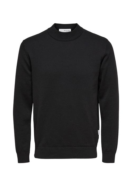 Slhrobert Ls Knit Mock Neck Selected Black