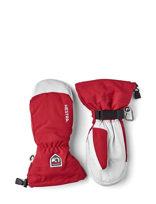 Army Leather Heli Ski - Mitt Espresso Hestra Red