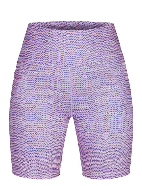 Flattering Printed Bike Tights Röhnisch Purple