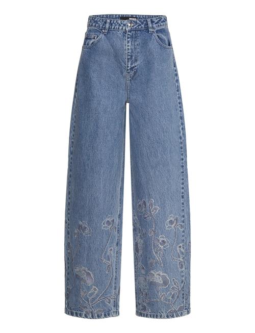 Rhinest Wide Leg Jeans ROTATE Birger Christensen Blue