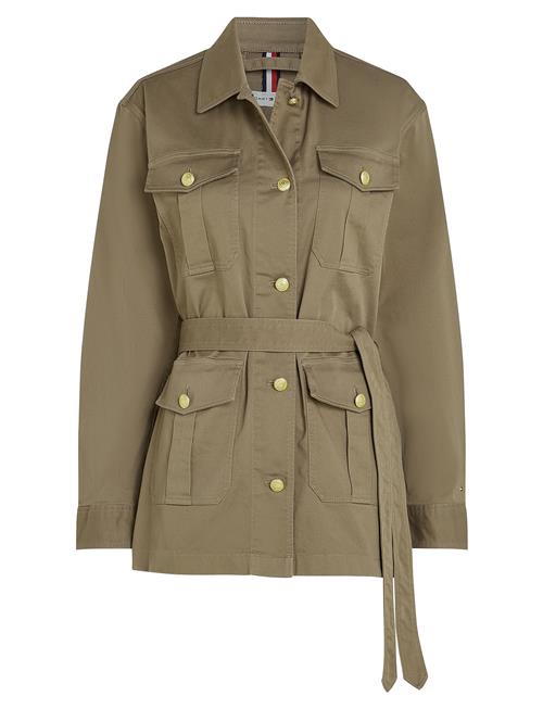 Gold Button Utility Jacket Tommy Hilfiger Green