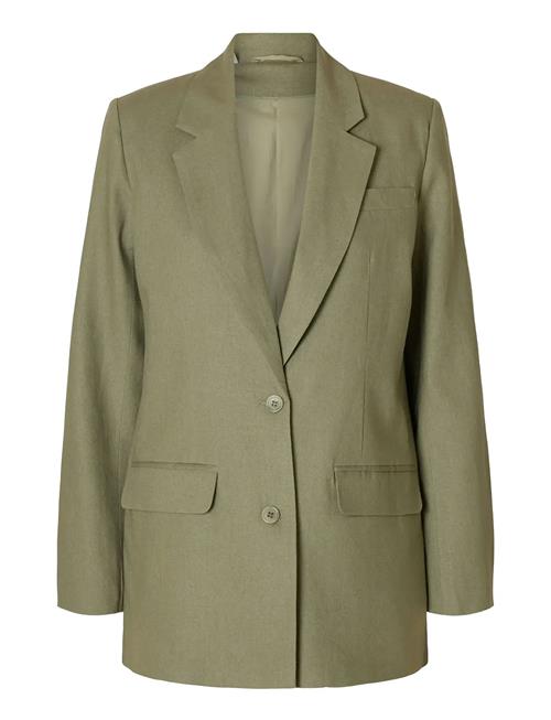 Slftania-Rita Ls Relaxed Blazer Noos Selected Khaki