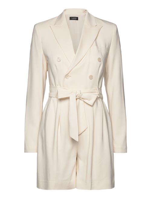 Belted Double-Breasted Cady Romper Lauren Ralph Lauren Cream