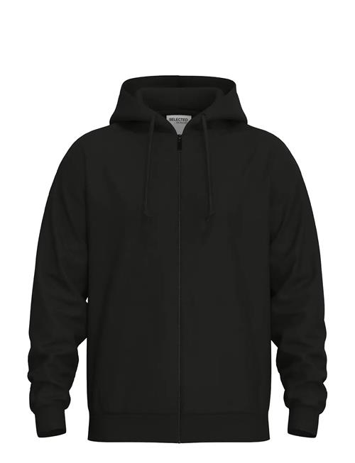 Slhrelaxluke Ls Full Zip Hoodie Selected Black