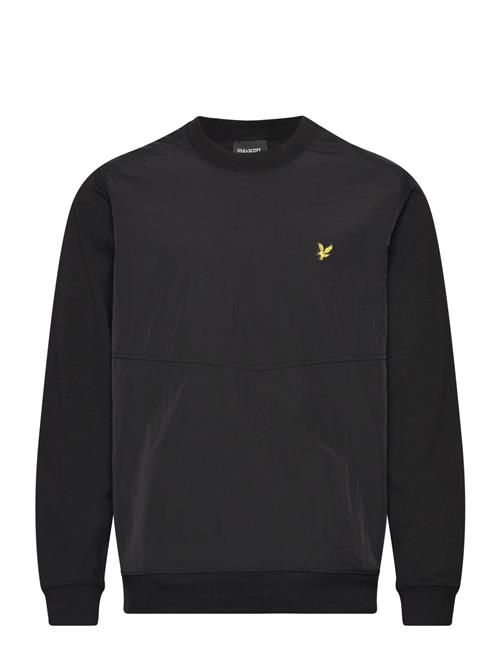 Half Raglan Hybrid Sweatshirt Lyle & Scott Black