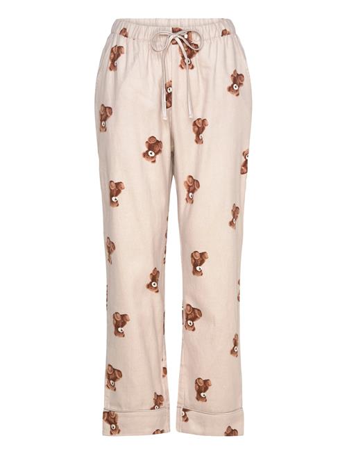 Pant Flannel Straight Bear Hunkemöller Brown