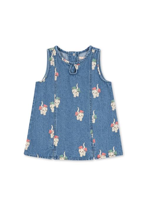 Konges Sløjd GOTS Magot Denim-kjole Bow Kitty Denim  Bow Kitty Denim 7-8 Y  Blå  7-8 år  kvinde