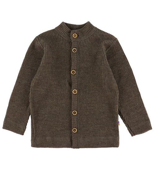 Joha Cardigan - Strik - Uld - Brun Meleret