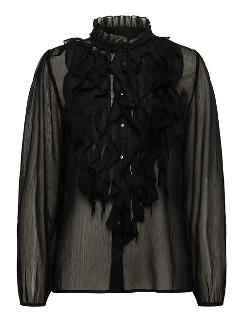 Liljasz Crinkle Ls Shirt Saint Tropez Black
