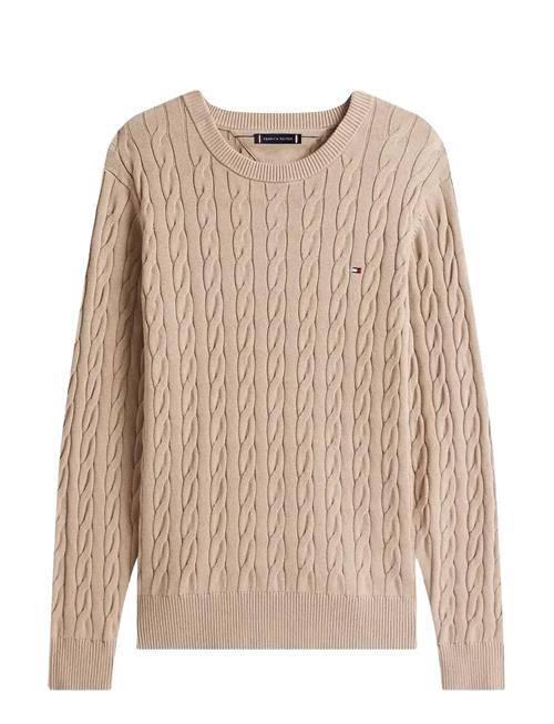 Classic Cotton Cable Crew Neck Tommy Hilfiger Beige