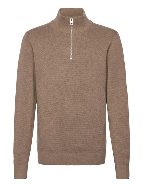 Jack & Jones Jprblamilano Stitch Knit Half Zip Jnr Jack & J S Beige