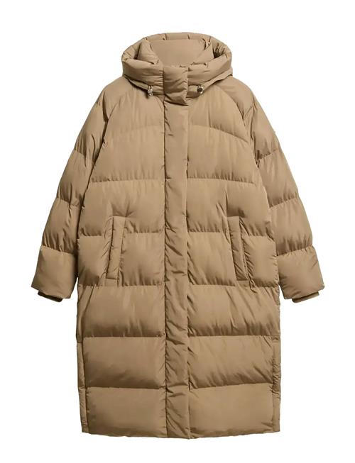 Longline Hooded Puffer Jacket Superdry Beige