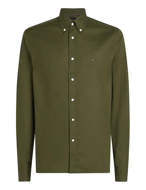 Flex Poplin Solid Rf Shirt Tommy Hilfiger Khaki