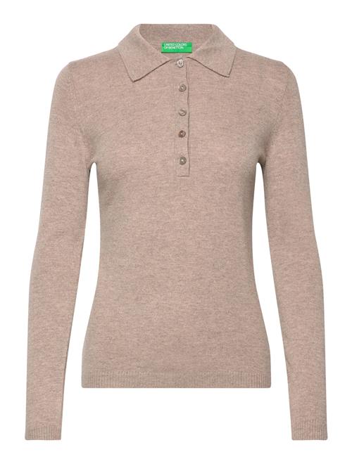 L/S Polo Shirt United Colors Of Benetton Beige