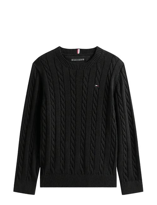 Cotton Cable Sweater Tommy Hilfiger Black