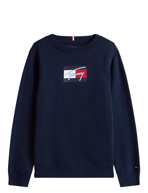 Tommy Script Flag Sweatshirt Tommy Hilfiger Navy