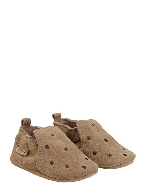 Slippers Suede Emb. En Fant Beige