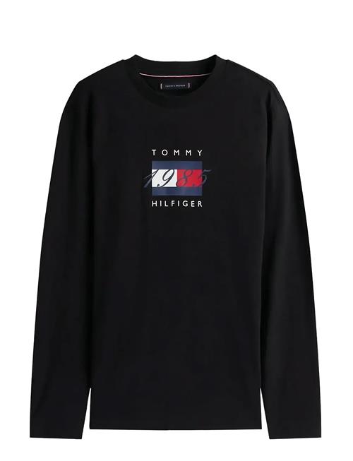 Linear Flag Graphic Ls Tee Tommy Hilfiger Black