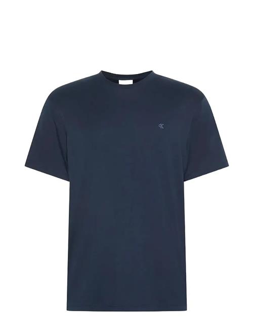 Ss Supima Chest Emb Crewneck Tee Calvin Klein Navy