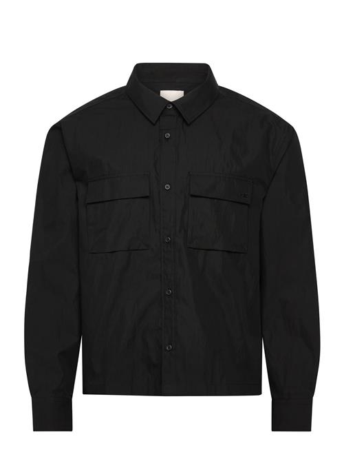 Ls Cotton Nylon Easy Cropped Shi Calvin Klein Black