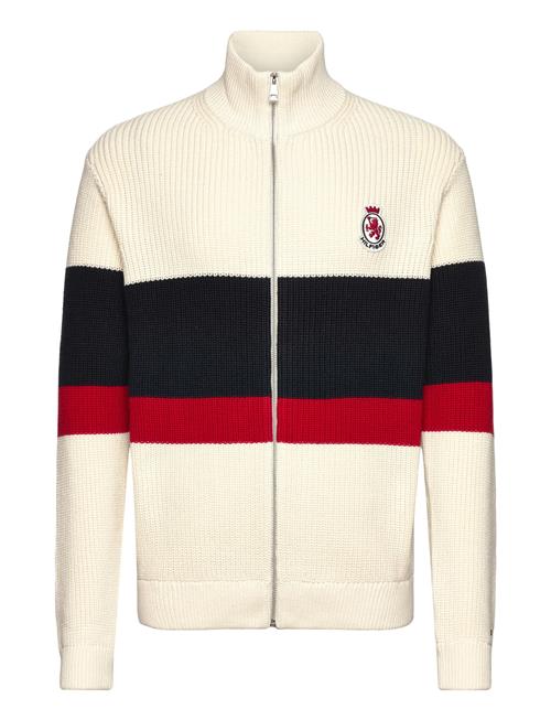 Rwb Rib Chest Stripe Zip Through Tommy Hilfiger Cream