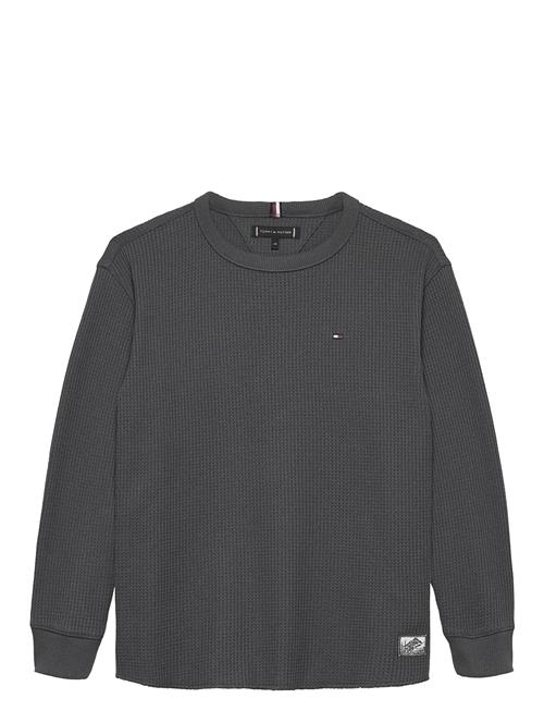 Tetxured Waffle Tee Ls Tommy Hilfiger Grey