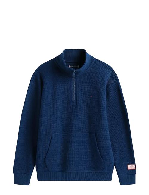 Texture Half Zip Sweatshirt Tommy Hilfiger Navy