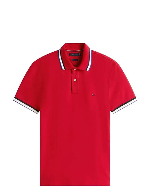 Cuff Interest Slim Fit Polo Tommy Hilfiger Red