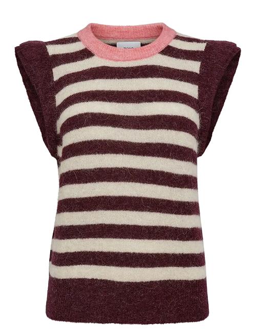 Nuciara Riette Stripe Vest Nümph Burgundy