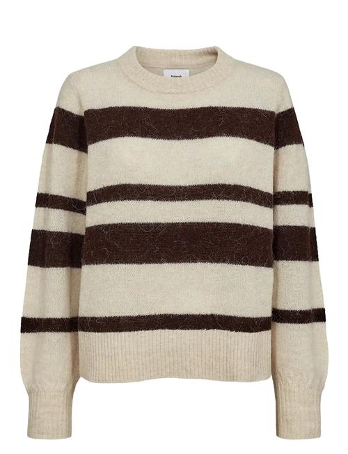 Nuriette Wide Stripe Pullover Nümph Beige