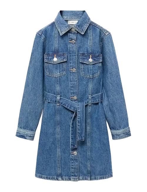 Short Denim Dress Mango Blue