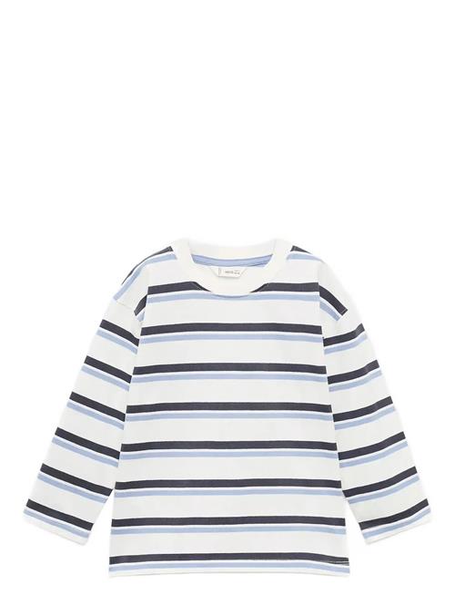 Striped Cotton T-Shirt Mango White