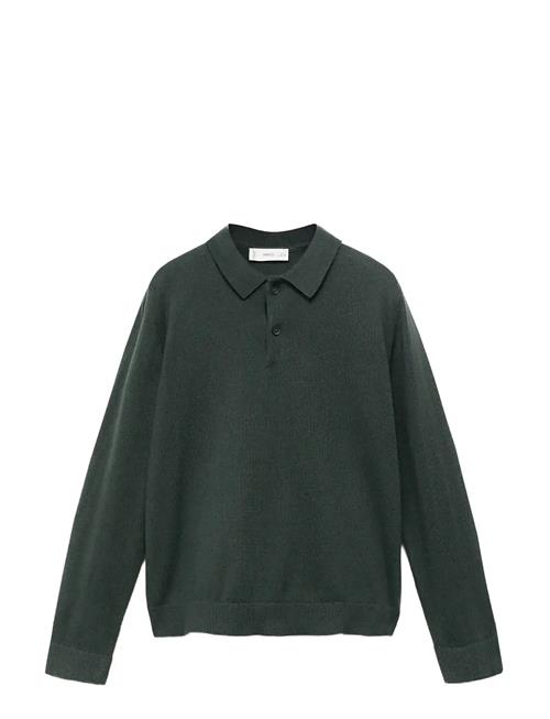 Knitted Polo-Neck Sweater Mango Green