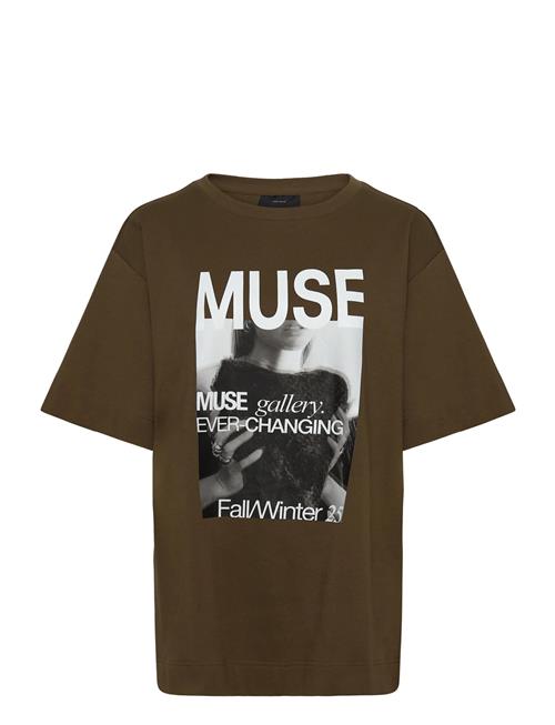 Cmmuse-Tee Is An Over D T-Shirt In A Premium Material With A Rounded Neckline Copenhagen Muse Brown