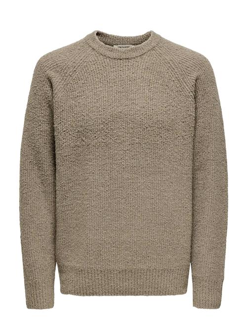 Onsdale Life Rlx Ls Raglan Knit ONLY & SONS Beige