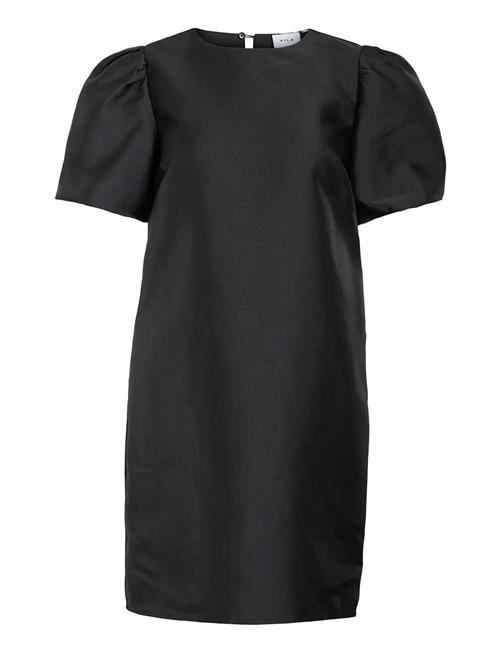 Vishina 2/4 O-Neck Short Dress/Pty/Ka Vila Black