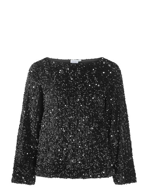 Vifaith Boat Neck L/S Sequin Top/1 Vila Black