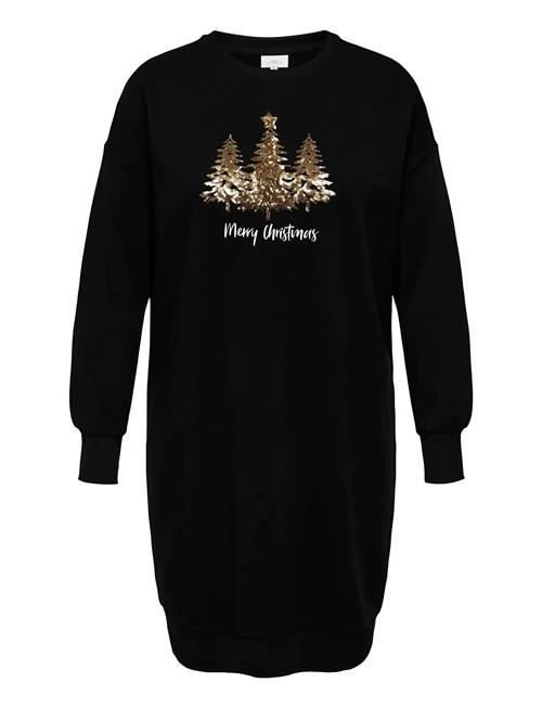 Carsanta Xmas L/S O-Neck Sweat Dress Jrs ONLY Carmakoma Black