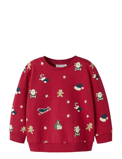 Nmnrohom Ls Nreg Sweat Bru Name It Red