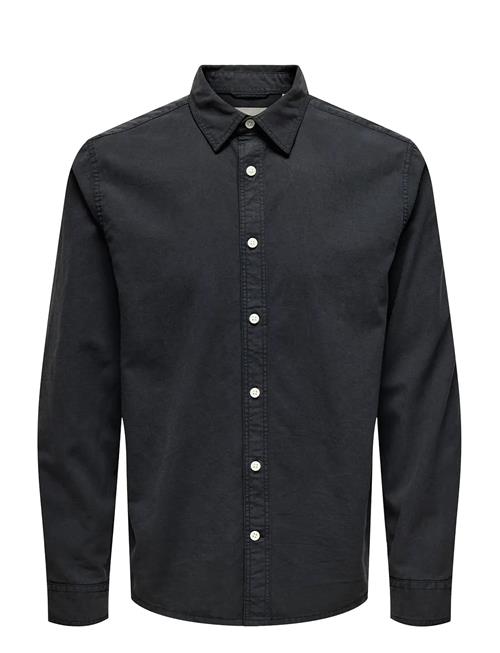 Onsotto Reg Peach Finish Ls Shirt ONLY & SONS Black