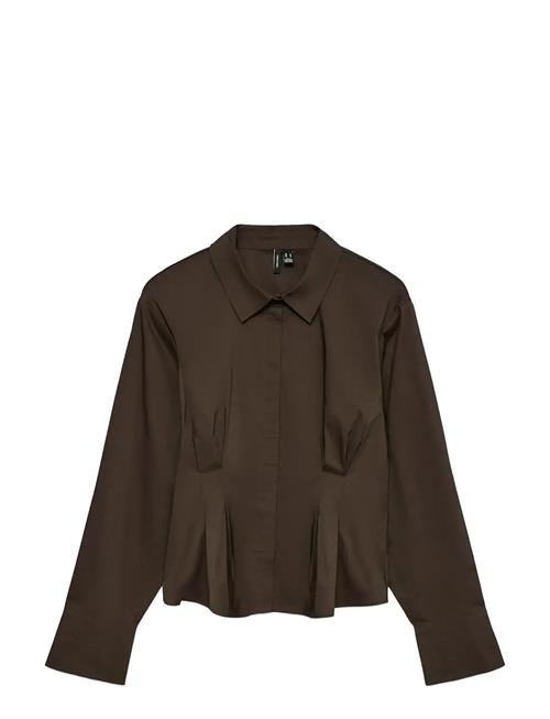 Vmfriba Ls Cuff Top Wvn Ga Vero Moda Brown