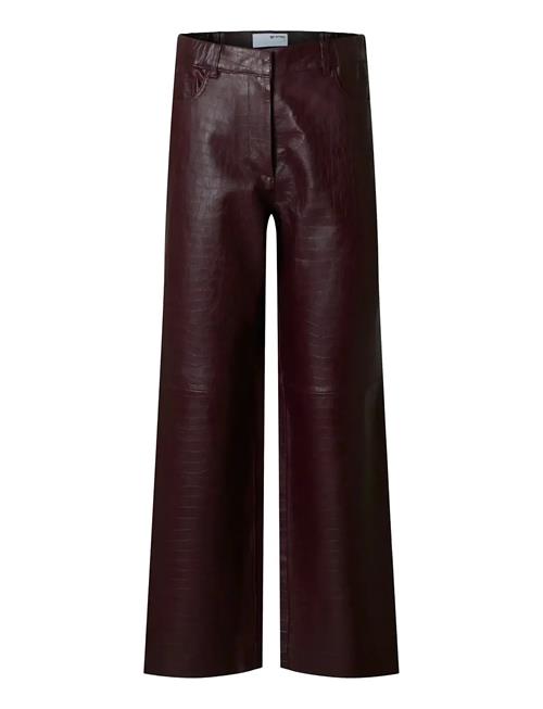 Slfdarla-Faye Mw Crock Pants Selected Burgundy