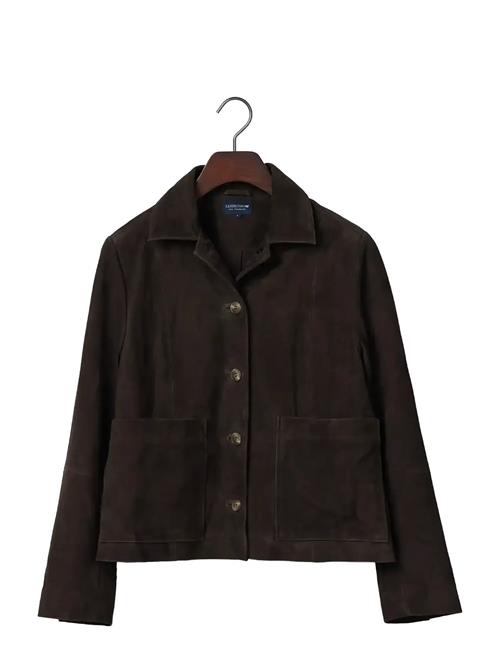 Short Suede Jacket Lexington Clothing Brown