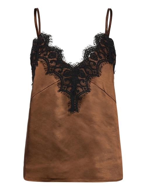 Top With Lace Detail Coster Copenhagen Brown