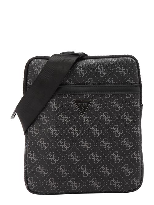 GUESS Skuldertaske 'MILANO CROSSBODY FLAT'  antracit / sort